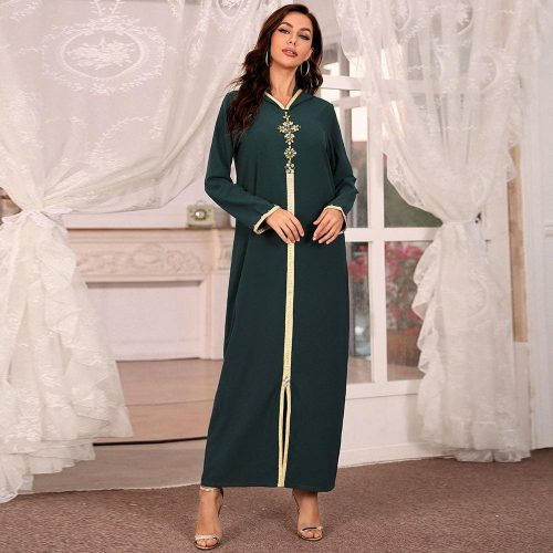 djellaba femme algérienne vert olive